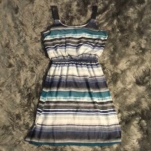 Multi-color striped dress